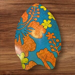 Skim Lizard Skimboard‎ Blue Orange Floral Beach Fun